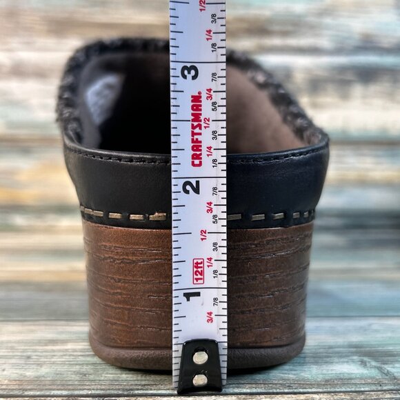 Dansko Bev Clogs Womens 10.5-11 Black Nubuck Leather Slip On Casual Comfort Shoe - Picture 11 of 12